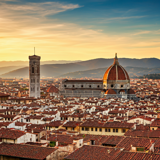 Florence Italy at sunset