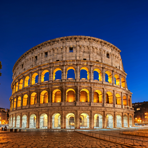 Rome Colosseum at twilight